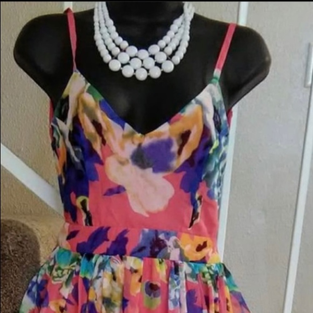 Floral Backless Dress